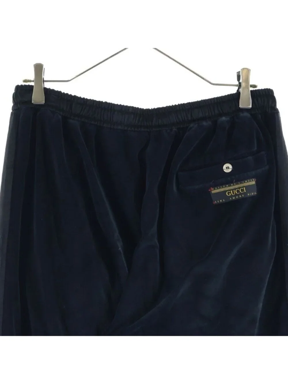 Gucci Velour Cotton Easy Sweatpants Jogger Pants Black